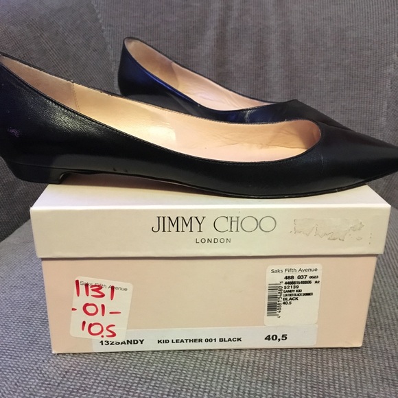 Size 9 Jimmy Choo black Flats - Picture 4 of 5